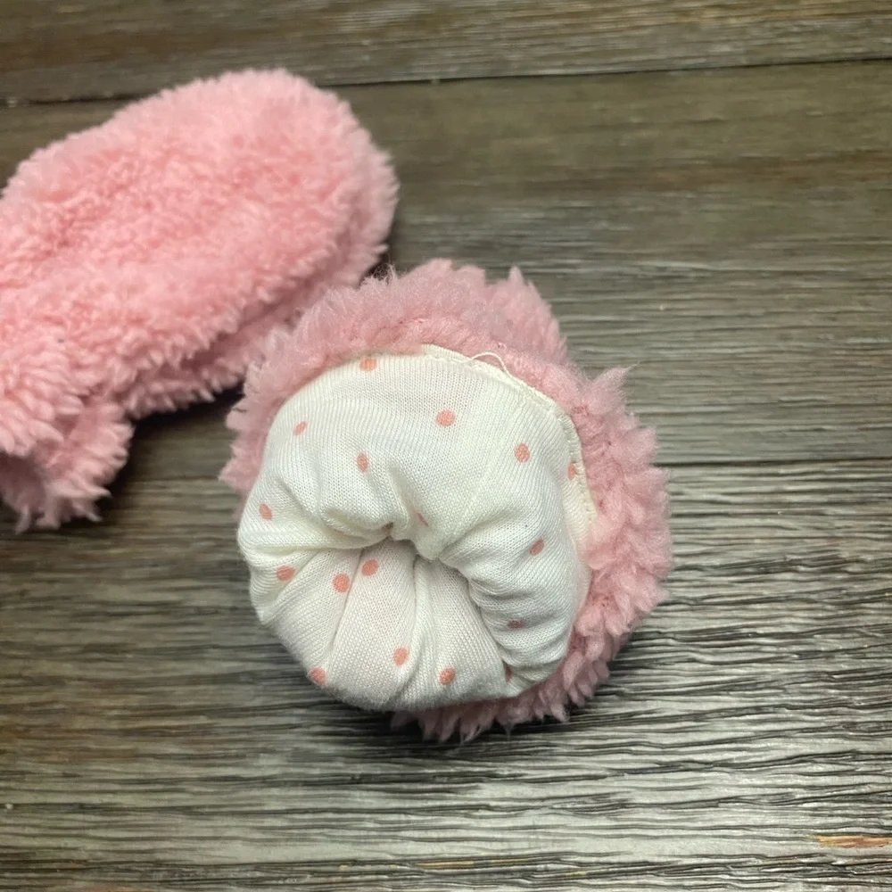 Lot of 3 winter outdoor baby girl knitted gloves warm rope full fuzzy